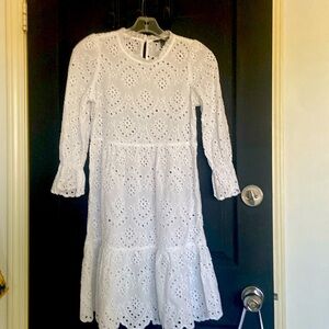 white eyelet dress